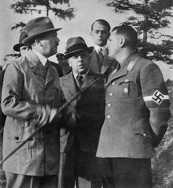 Adolf Hitler in conversation with Max Amann, Baldur von Schirach and Albert Speer on Christmas day on the Obersalzberg